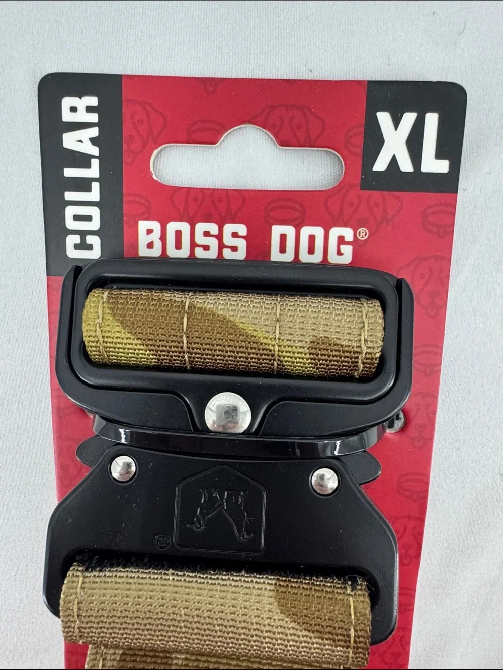 NWT Boss Dog XL Tactical Dog Collar - Coyote Brown